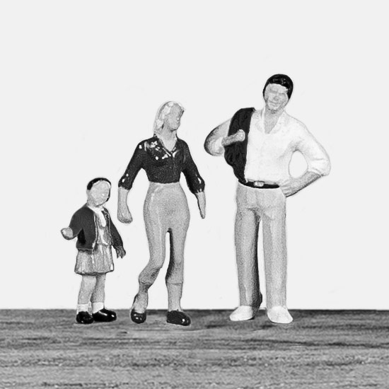 Professional couple with young children